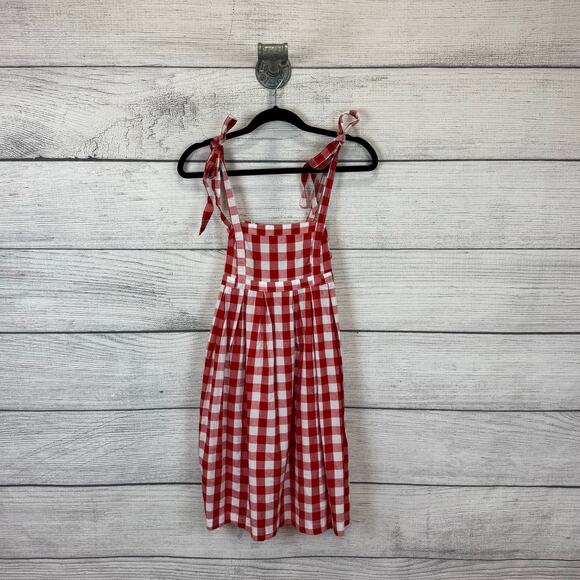 Old Navy Red and White Checkered Mini Dress - Picture 1 of 10